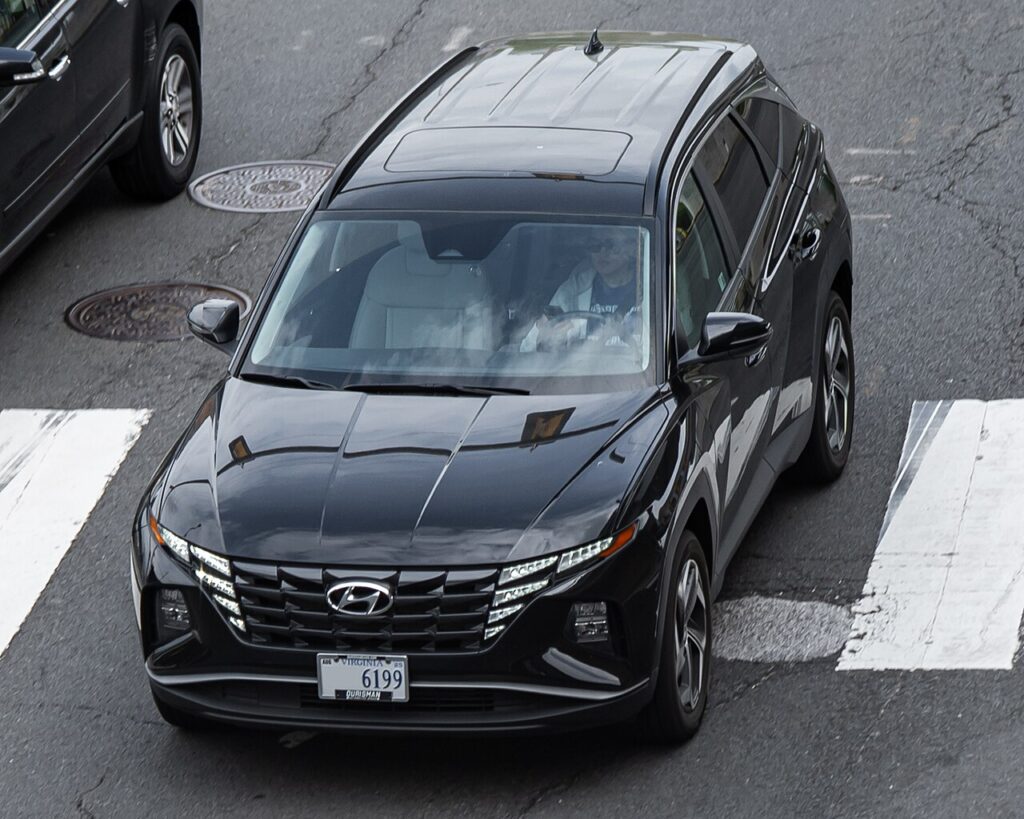 Hyundai Tucson driving