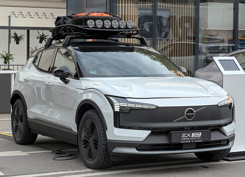 Volvo EX30 driving